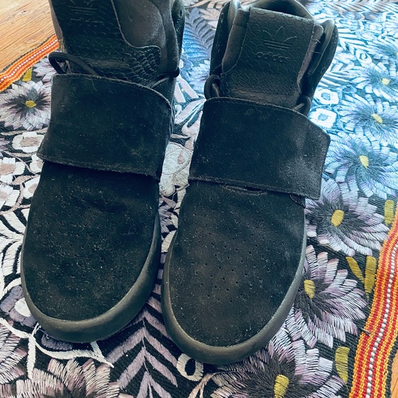 Adidas - black suede high top sneakers size 5 US - 37.5 - Picture 6 of 6